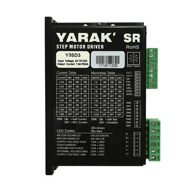 Y3SD3 7.8A 3단계 스테퍼 모터 드라이버 알람 출력 24-75VDC 입력 전압 1.5 - 7.8A 출력 전류